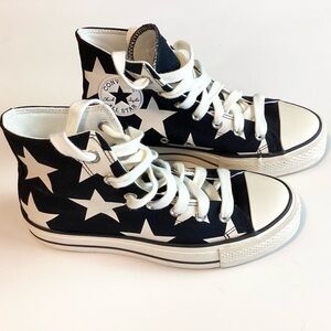 Converse Chuck Taylor All Star Lift Large Stars Platform Sneakers - Black - 8.5